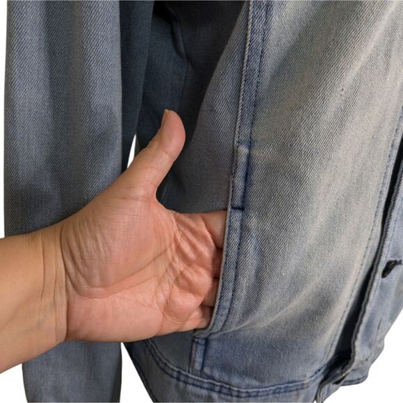 Ripndip Denim Jacket Small Embroidered Eat Me Cat Skateboarding Blue Streetwear - Picture 6 of 15